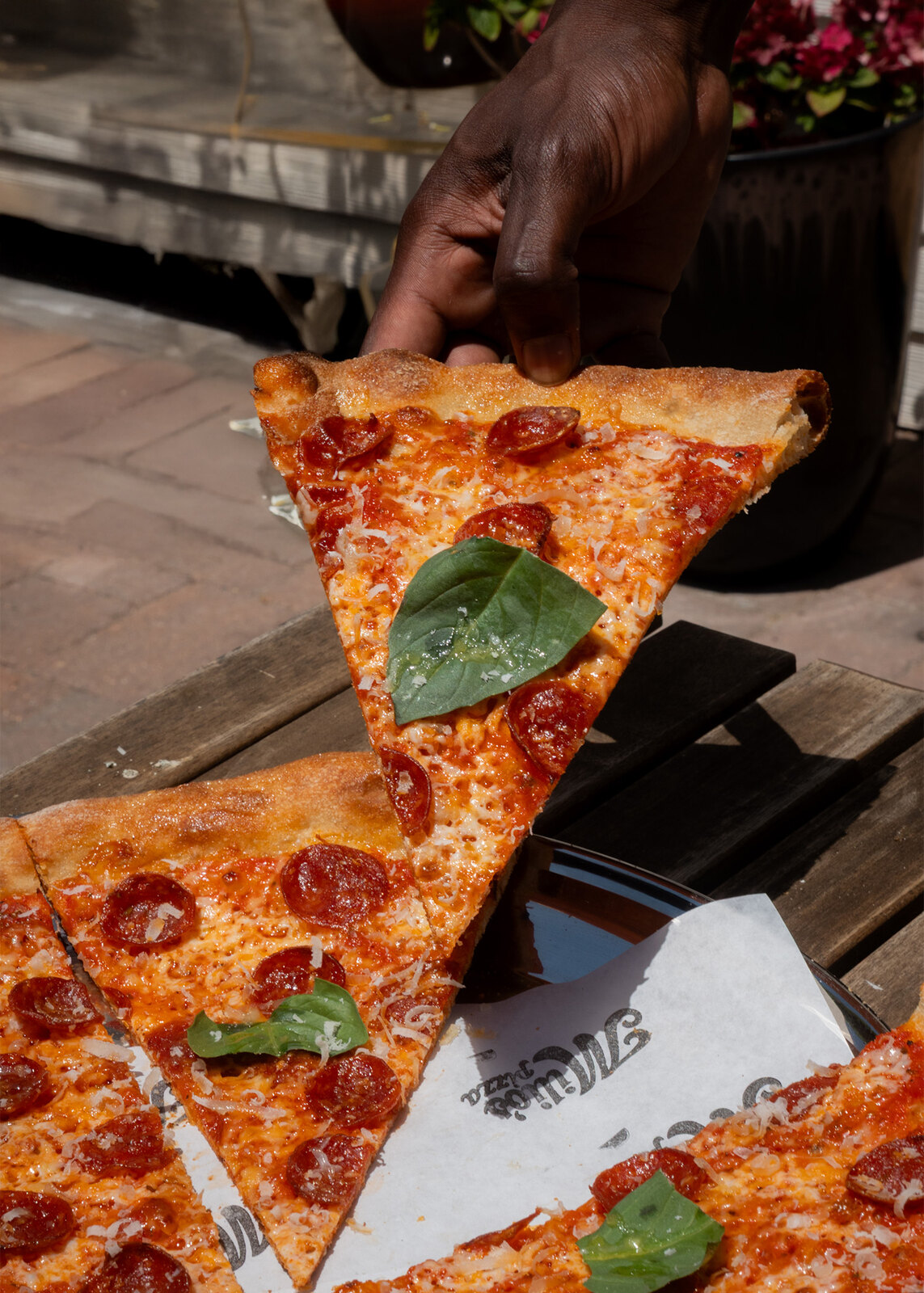 Pepperoni pizza at Milio's Pizza